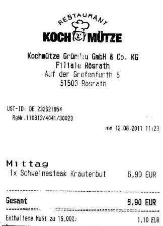 kakt Hffner Kochmtze Restaurant